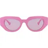 Gucci Womens Pink Gc002107 Rectangle-frame Acetate Sunglasses In Pink