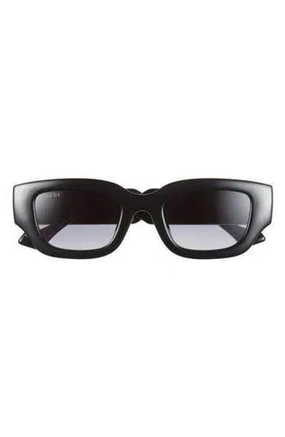 Gucci 51mm Cat Eye Sunglasses In Black
