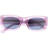 Gucci 51mm Rectangle Sunglasses In Violet Violet Blue