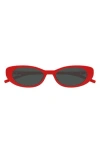 Gucci Eyewear G String Oval Frame Sunglasses In Red
