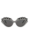 Gucci 52mm Crystal Pavé Cat Eye Sunglasses In Gray