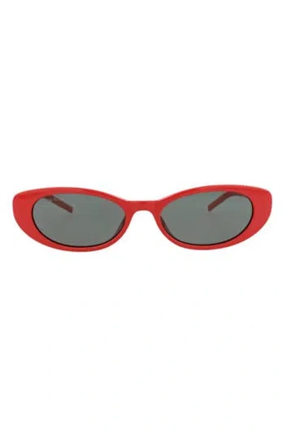 Gucci 52mm Oval Sunglasses In Red