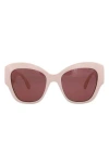 Gucci 53mm Butterfly Sunglasses In Pink