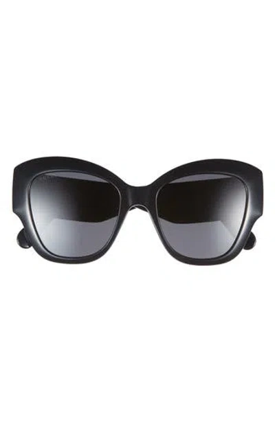 Gucci 53mm Cat Eye Sunglasses In Black Black Grey
