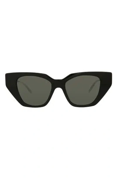 Gucci 53mm Cat Eye Sunglasses In Black