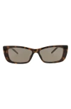 Gucci 53mm Cat Eye Sunglasses In Brown