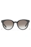 Gucci 53mm Gradient Round Sunglasses In Black