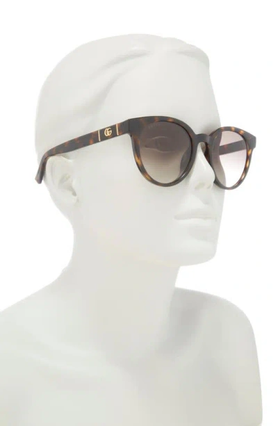 Gucci 53mm Gradient Round Sunglasses In Brown