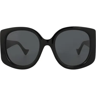 Gucci 53mm Oversize Cat Eye Sunglasses In Black