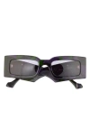 Gucci 53mm Rectangular Sunglasses In Gray