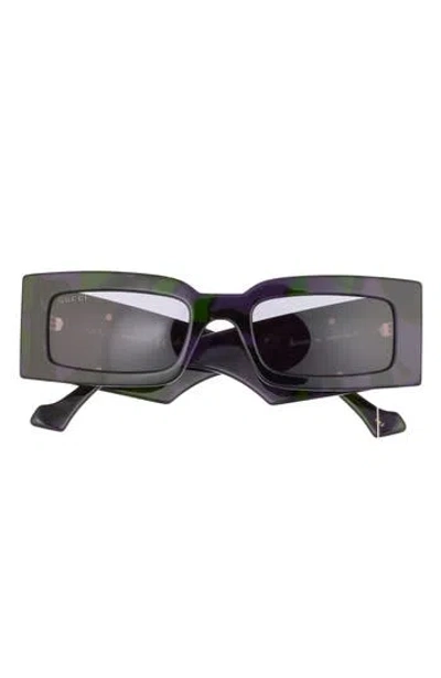 Gucci 53mm Rectangular Sunglasses In Gray