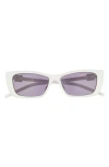 Gucci 53mm Rectangular Sunglasses In Gray