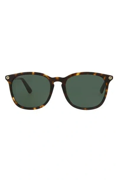 Gucci 53mm Round Oval Sunglasses In Brown
