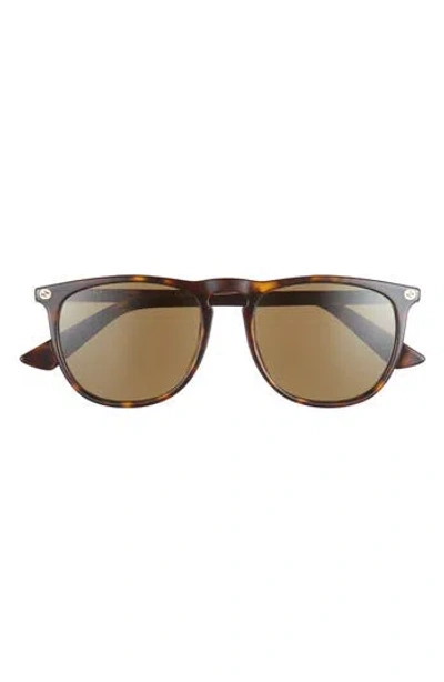 Gucci 53mm Round Sunglasses In Brown