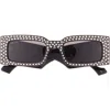 Gucci 53mm Special Edition Rectangular Sunglasses In Black Black Grey