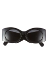 Gucci 53mm Square Sunglasses In Black Grey
