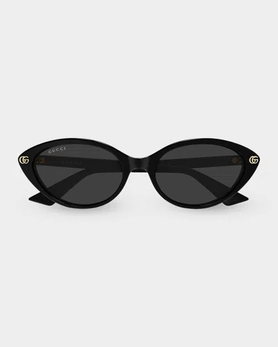 Gucci 54mm Acetate Cat-eye Sunglasses In Pattern