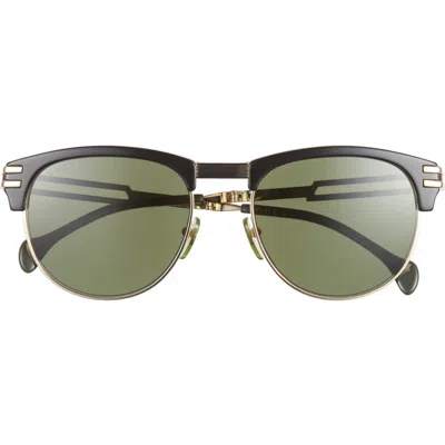 Gucci 54mm Browline Sunglasses In Black