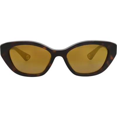 Gucci 54mm Cat Eye Sunglasses In Brown