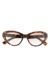 Gucci 54mm Core Cat Eye Sunglasses In Havana Havana Brown