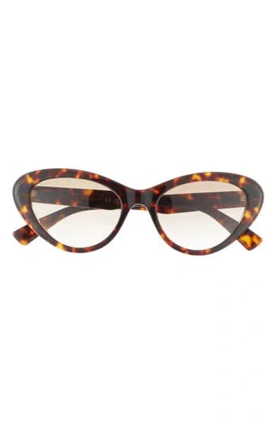 Gucci 54mm Core Cat Eye Sunglasses In Havana Havana Brown