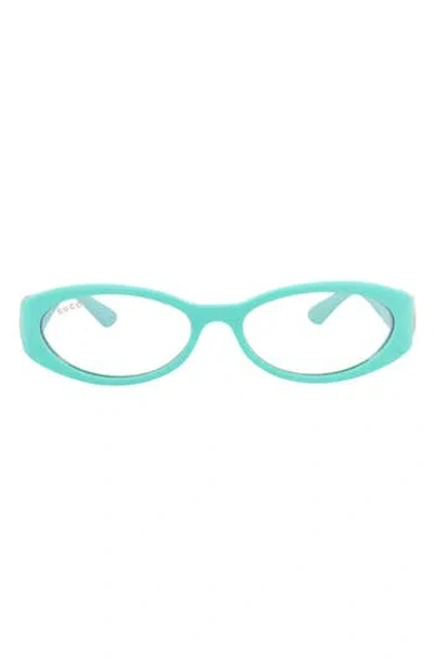 Gucci 54mm Oval Sunglasses In Green
