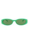 Gucci 54mm Oval Sunglasses In Green