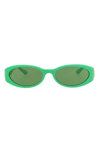 Gucci 54mm Oval Sunglasses In Green