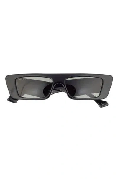 Gucci 54mm Rectangle Sunglasses In Black