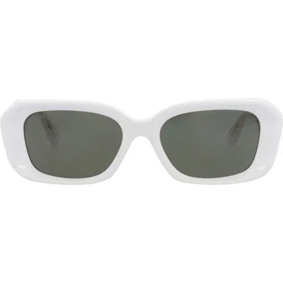 Gucci 54mm Rectangle Sunglasses In Green
