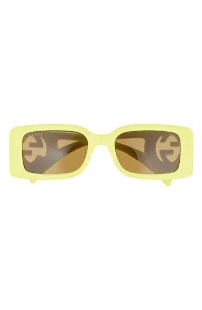 Gucci 54mm Rectangular Sunglasses In Purple