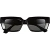 Gucci 54mm Rectangular Sunglasses In Black