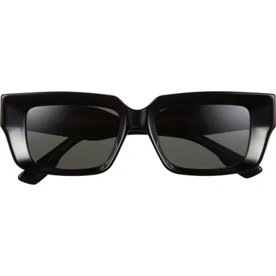 Gucci 54mm Rectangular Sunglasses In Black