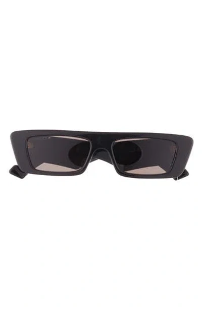 Gucci 54mm Rectangular Sunglasses In Black Black Brown