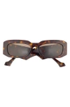 Gucci 54mm Rectangular Sunglasses In Brown