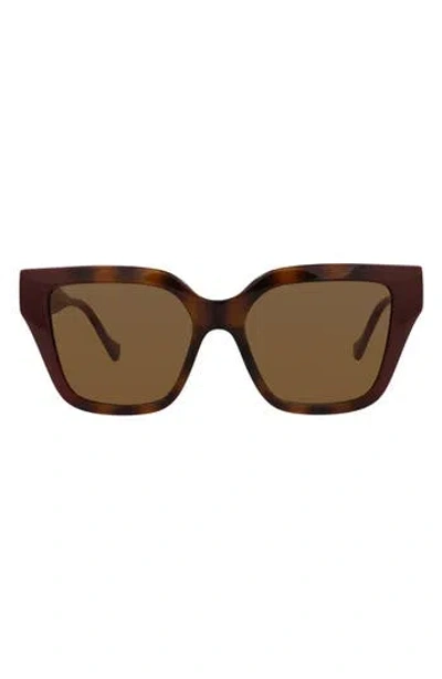 Gucci 54mm Rectangular Sunglasses In Brown