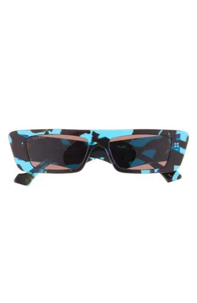 Gucci 54mm Rectangular Sunglasses In Havana Havana Brown