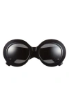 Gucci 54mm Round Sunglasses In Black