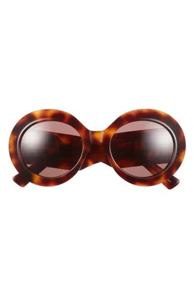 Gucci 54mm Round Sunglasses In Brown