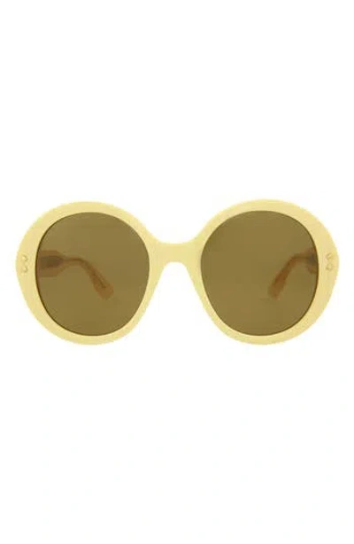 Gucci 54mm Round Sunglasses In Green