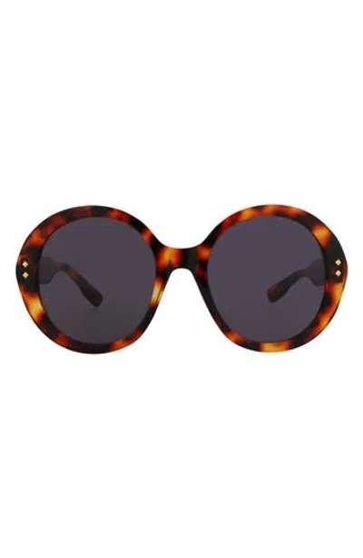 Gucci 54mm Round Sunglasses In Brown