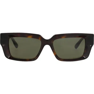 Gucci 54mm Square Frame Sunglasses In Havana Havana Green