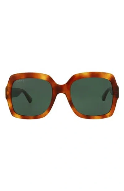 Gucci 54mm Square Sunglasses In Green