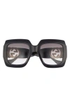 Gucci 54mm Square Sunglasses In Black