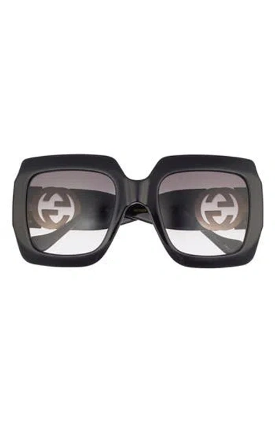 Gucci 54mm Square Sunglasses In Black