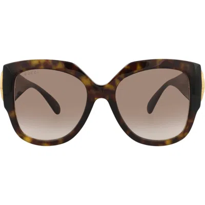 Gucci 54mm Square Sunglasses In Brown
