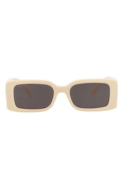 Gucci 54mm Square Sunglasses In White
