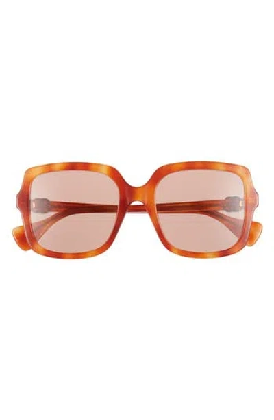 Gucci 54mm Square Sunglasses In Orange