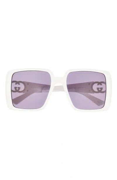 Gucci 54mm Square Sunglasses In Purple