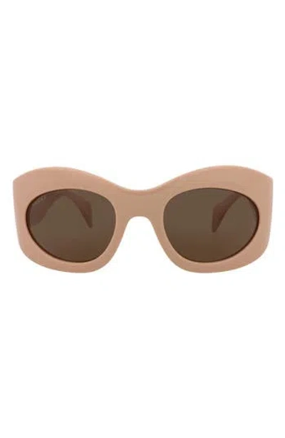 Gucci 55mm Novelty Cat Eye Sunglasses In Brown
